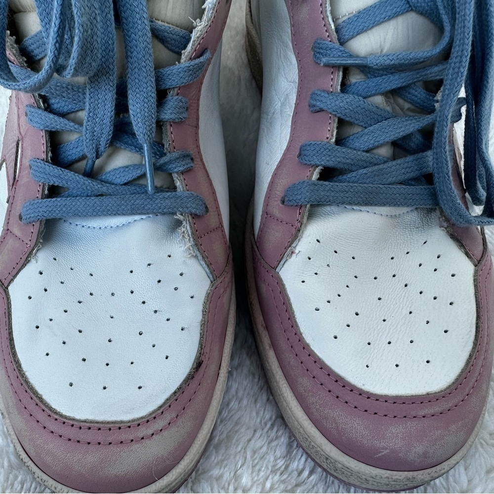 New Golden Goose Sky Star High Top Pink/White Sneakers Size 42 - Picture 8 of 12